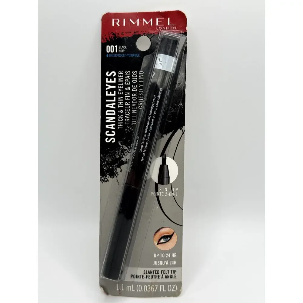 Rimmel London Scandaleyes Thick & Thin Eyeliner Black NWT